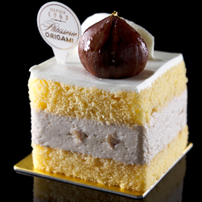 ザ・キャピトルホテル東急『ORIGAMI』の「栗のショートケーキ」